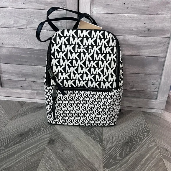 Logo Backpack Black White And Grey Michael Kors Backpack Michael